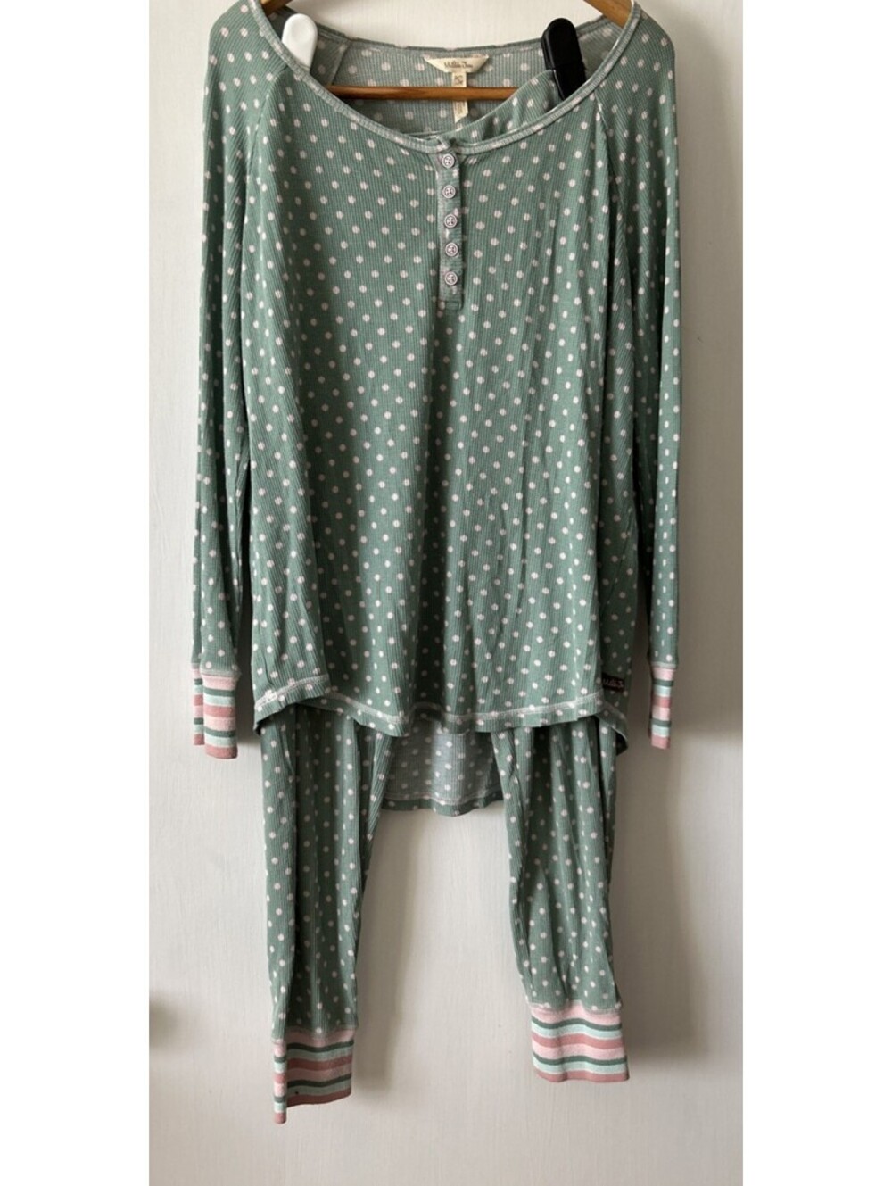 Matilda Jane Poppy Waffle Knit Women's 2 Piece Sleepware Pajamas Large